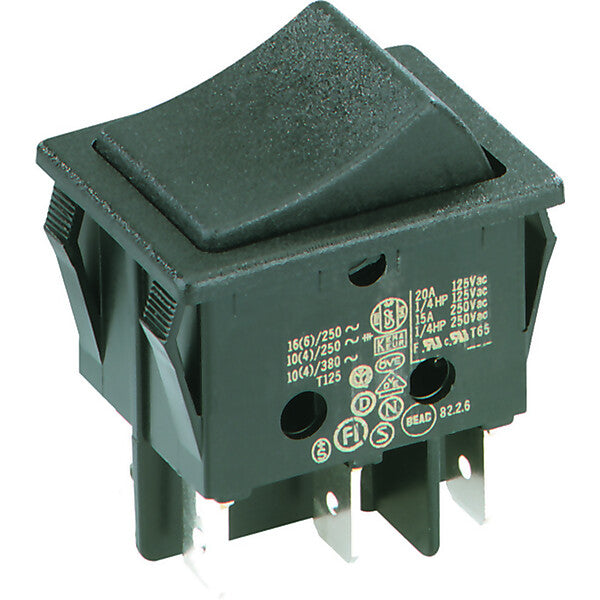 BACHMANN EB-Wippenschalter sw,16(8)A250V 2p. 924.109